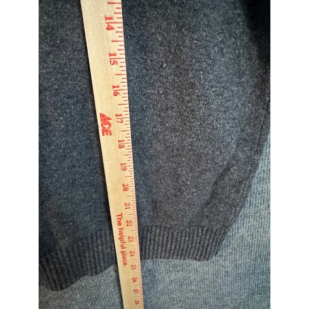 LL Bean Mens Lambswool Blend Crewneck Sweater Charcoal Gray Large L-REG 0BHX4 - Picture 5 of 7